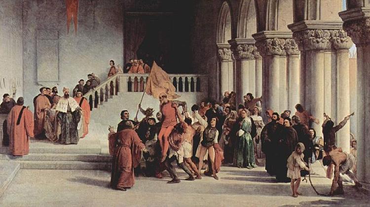 Francesco Hayez Die Befreiung Vittor Pisani's aus dem Kerker oil painting image